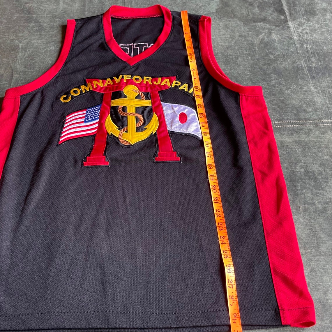 Rare US Navy Comnav for Japan Basketball Jersey Anchor Etsy