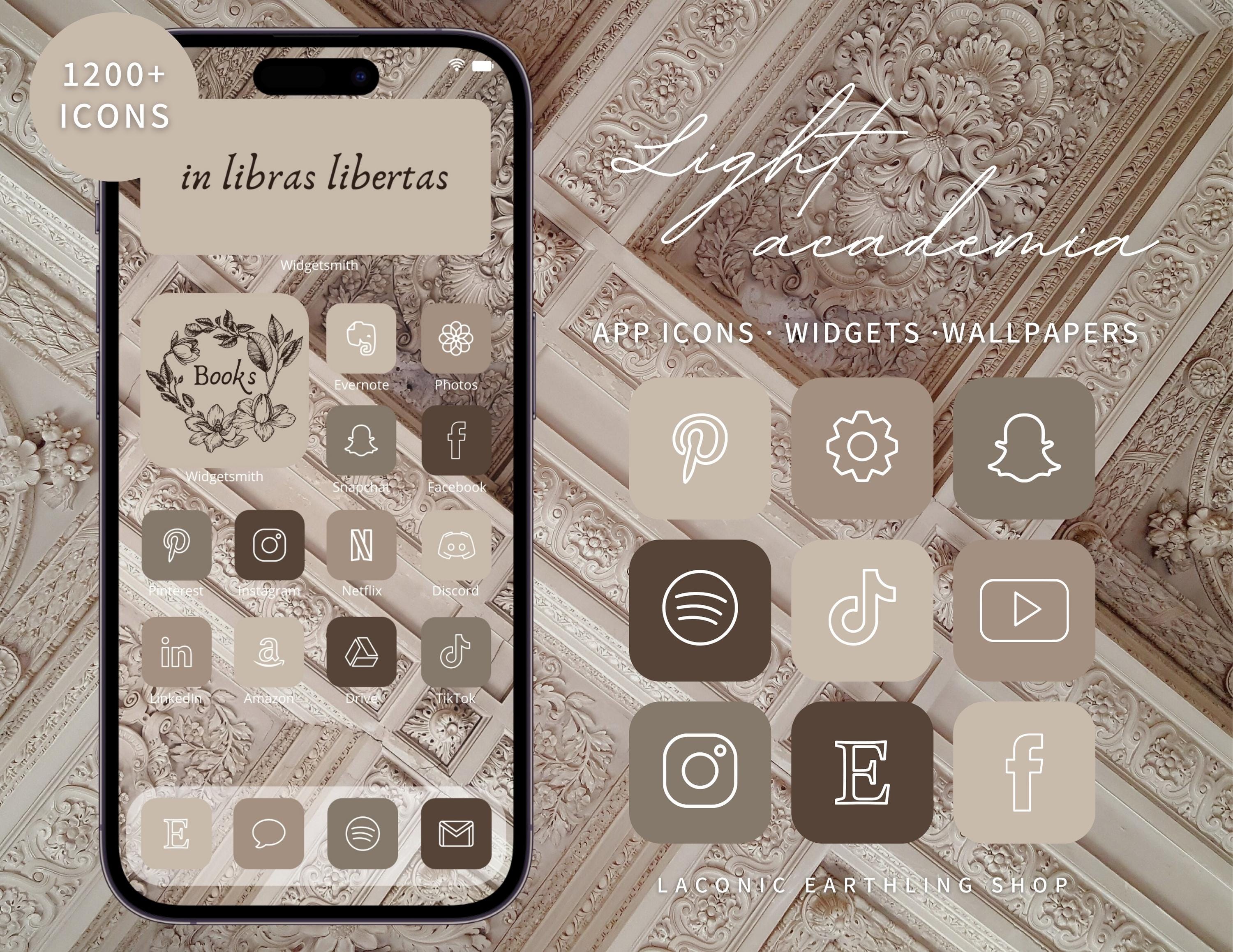 Light Academia Aesthetic App Icons for Ios, iPhone 17 & Android | Vintage  Neutral Icon Pack, Classic iPhone and iPad Home Screen Theme - Etsy