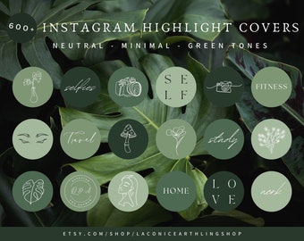 Green Instagram Highlight Covers | Aesthetic Story Icons (600+)