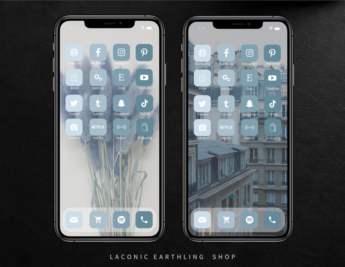 IOS 14 Blue Aesthetic 800 App Icons Pack Etsy