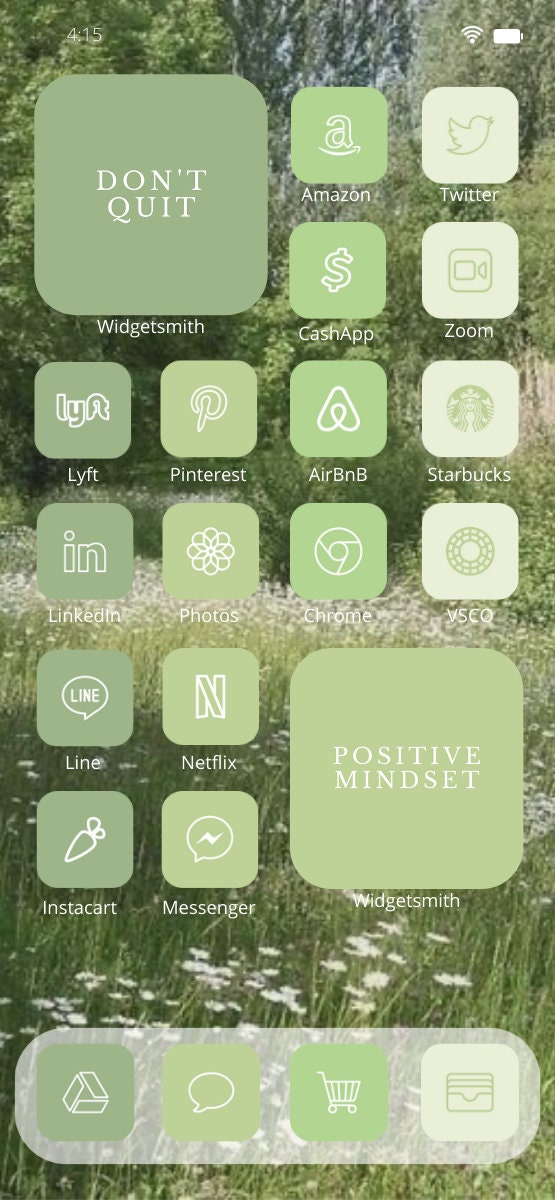 IOS 14 Apple Green Aesthetic 1500 App Icons Pack | Etsy