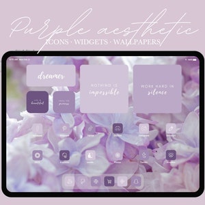 iPad & Tablet Purple Aesthetic App Icons Pack | LaconicEarthlingShop