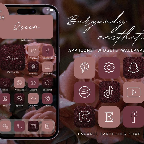 Burgundy Screen - Etsy UK