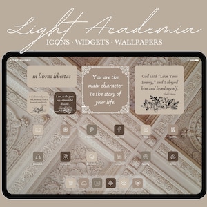 iPad & Tablet Light Academia Aesthetic App Icons Pack | LaconicEarthlingShop