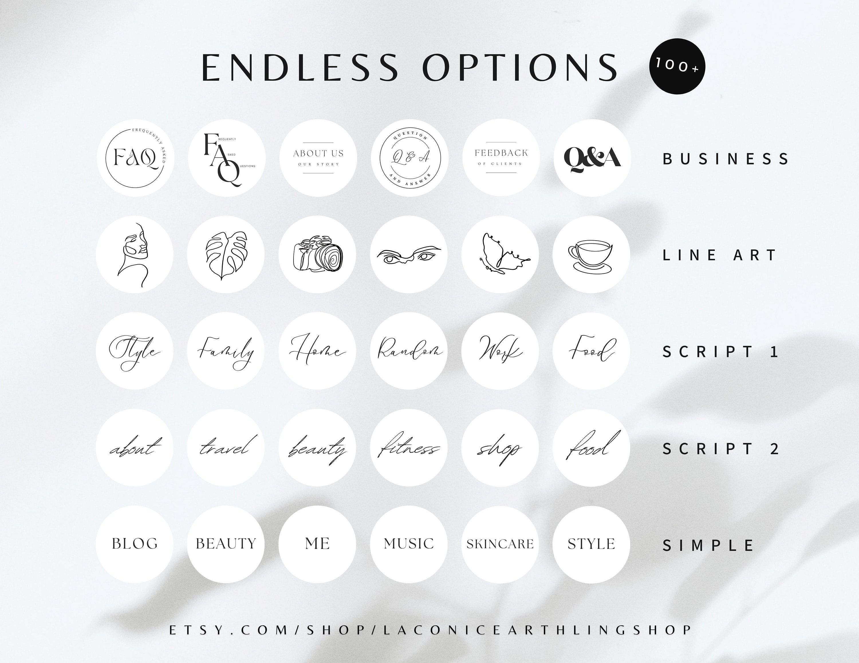 100 White Instagram Highlight Covers Neutral Story Etsy