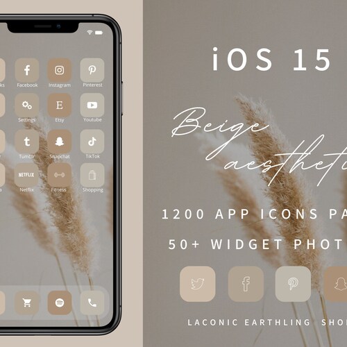 Pastel Blue Ios 1415 App Icons Aesthetic 1200 Iphone App Etsy