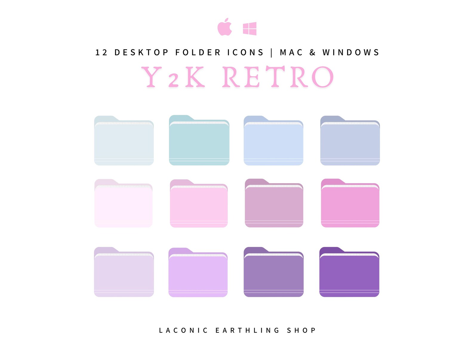 Y2K Retro Folder Icons | Mac & Windows Desktop (digital Download) - Etsy