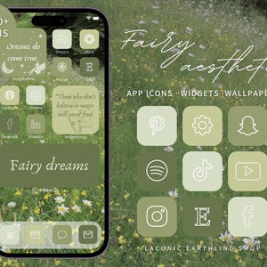 Fairy Aesthetic App Icons iOS & Android, Home Screen Theme