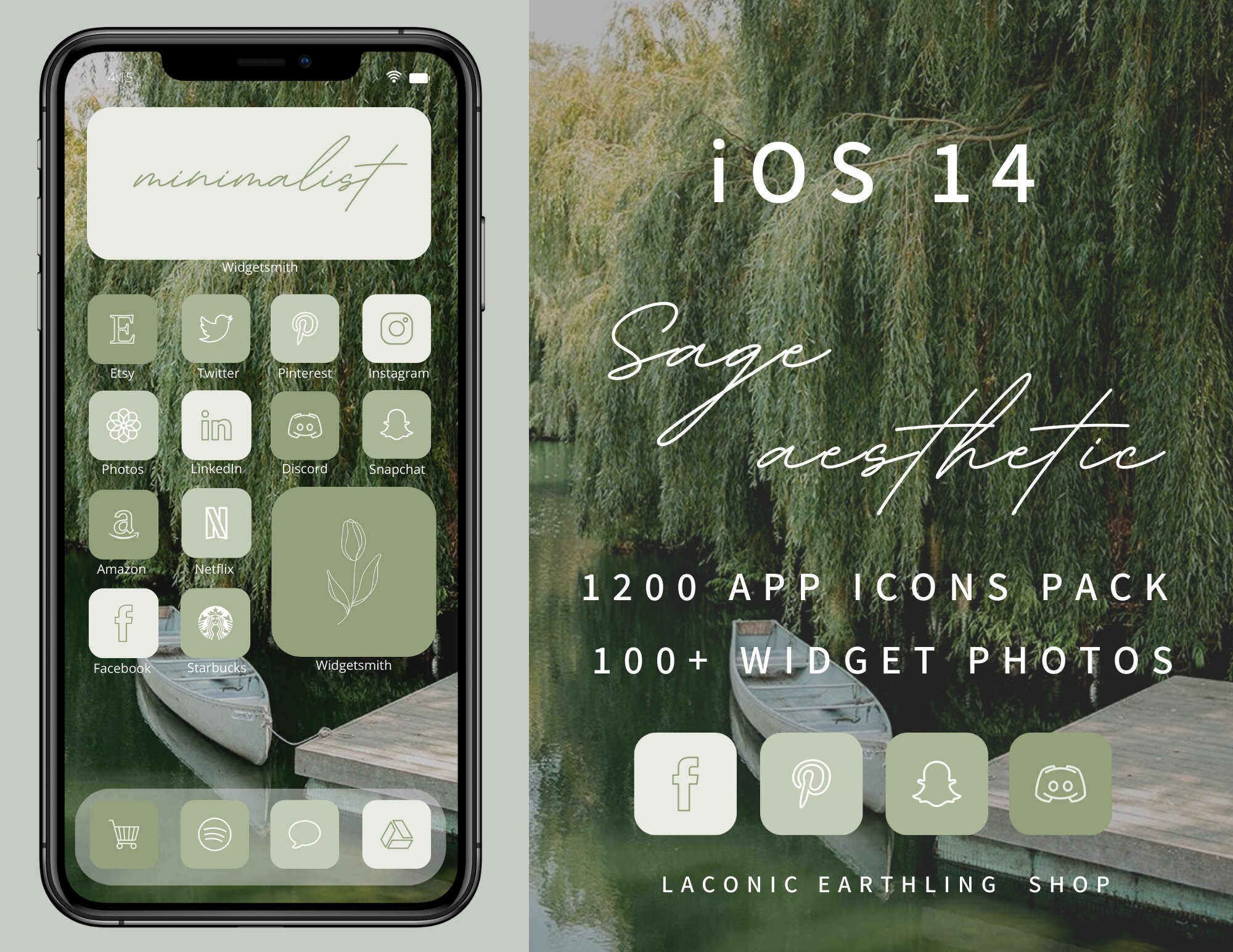 Ios 14 Sage Aesthetic 10 App Icons Pack Etsy Hong Kong