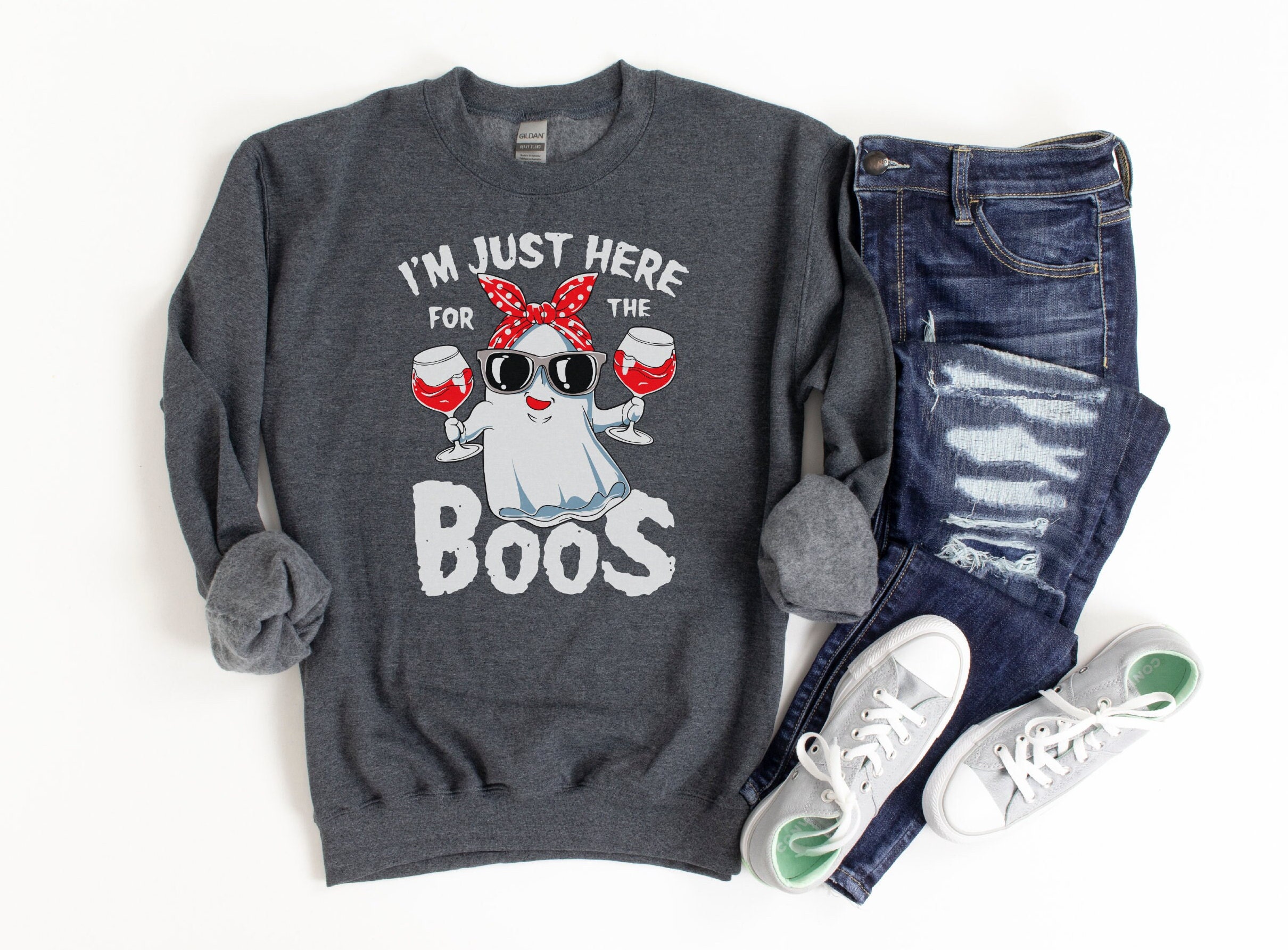Halloween Sweatshirt Halloween Sweater Funny Halloween  Etsy