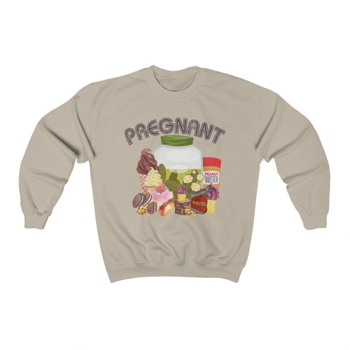 Pregnant Sweatshirt Cute Sweatshirt for Women Pregnancy Etsy