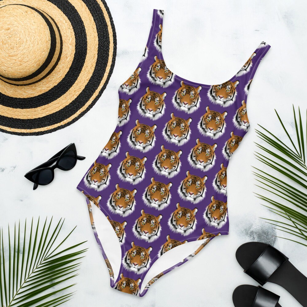 Tiger Swimsuit One Piece Swimsuit Swimsuit for Women Etsy