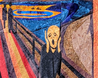 The Scream: Edvard Munch, Foundation Paper Pieced Quilt Pattern, PDF Instant Download