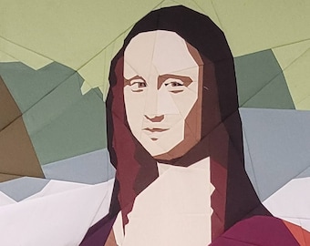 Mona Lisa: da Vinci, Foundation Paper Pieced Quilt Pattern, Quilt block, PDF Pattern, Instant Download