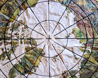 Arctic Circle Map, Foundation Paper Pieced Quilt Pattern, Quilt block, PDF Pattern, Instant Download