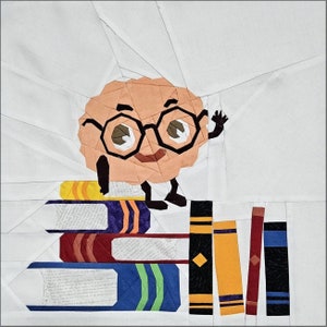Bookish Brain, Foundation Paper Pieced Quilt Pattern, PDF Instant Download