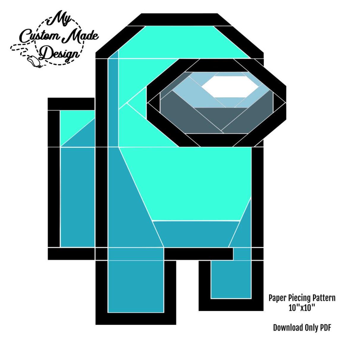 Among Us Paper Pieced Quilt Pattern Quilt block PDF Pattern Etsy