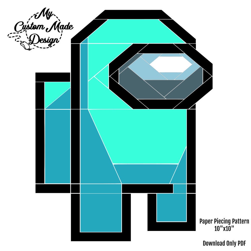 Among Us Paper Pieced Quilt Pattern Quilt block PDF Pattern Etsy