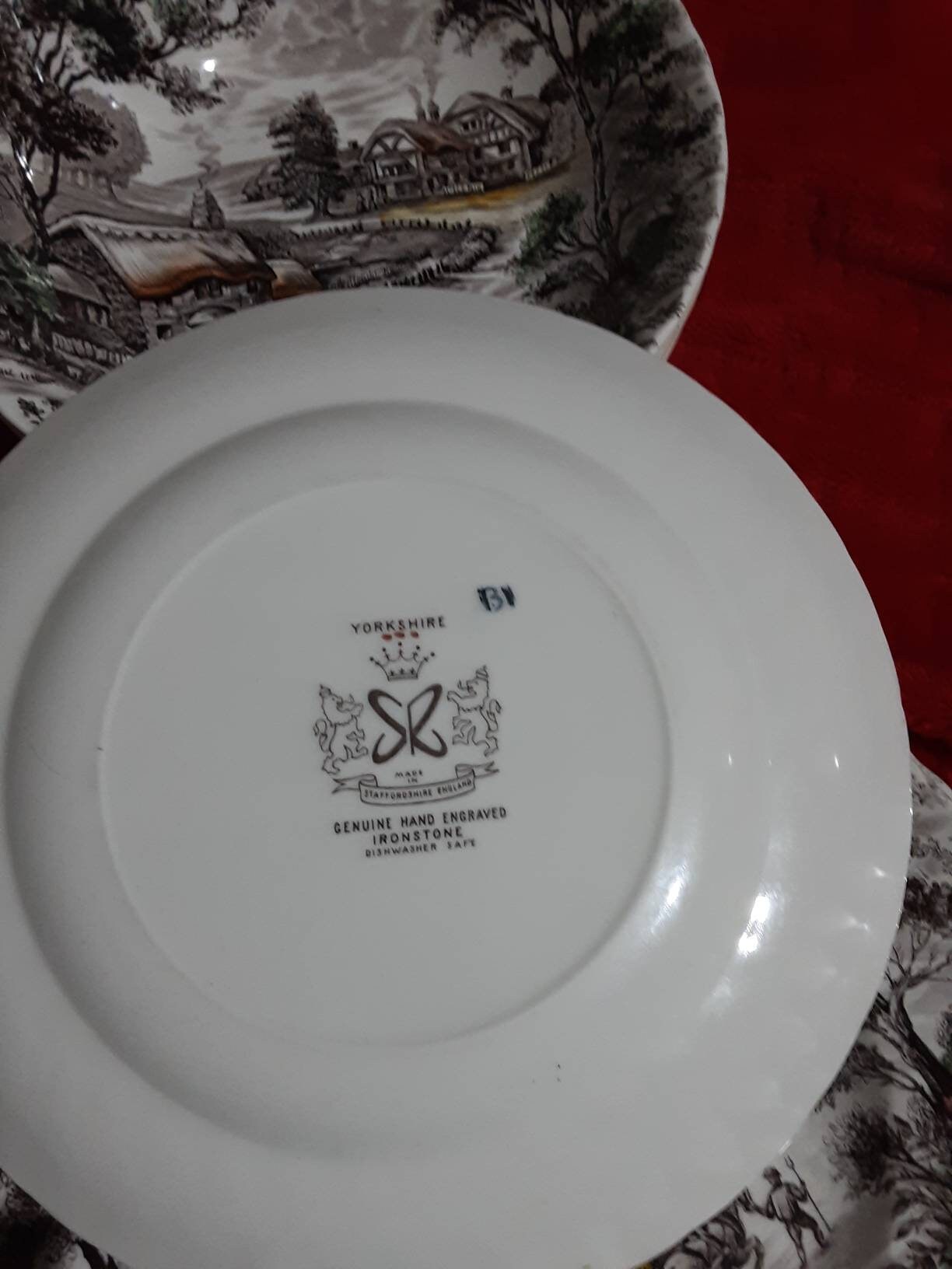 Yorkshire Ironstone Ceramic Dinnerware Set, 51 Piece Set Etsy