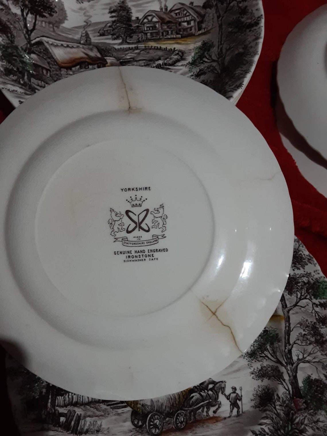 Yorkshire Ironstone Ceramic Dinnerware Set, 51 Piece Set Etsy