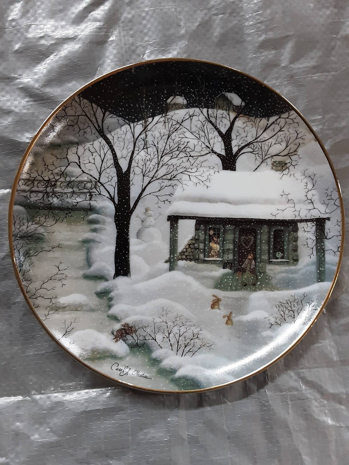 Franklin Mint Heirloom Collectors Plate Moonlight Visitors Etsy