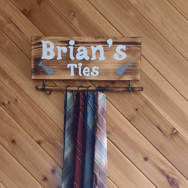 personalised tie rack
