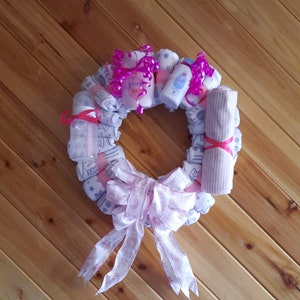 Girl Diaper Wreath