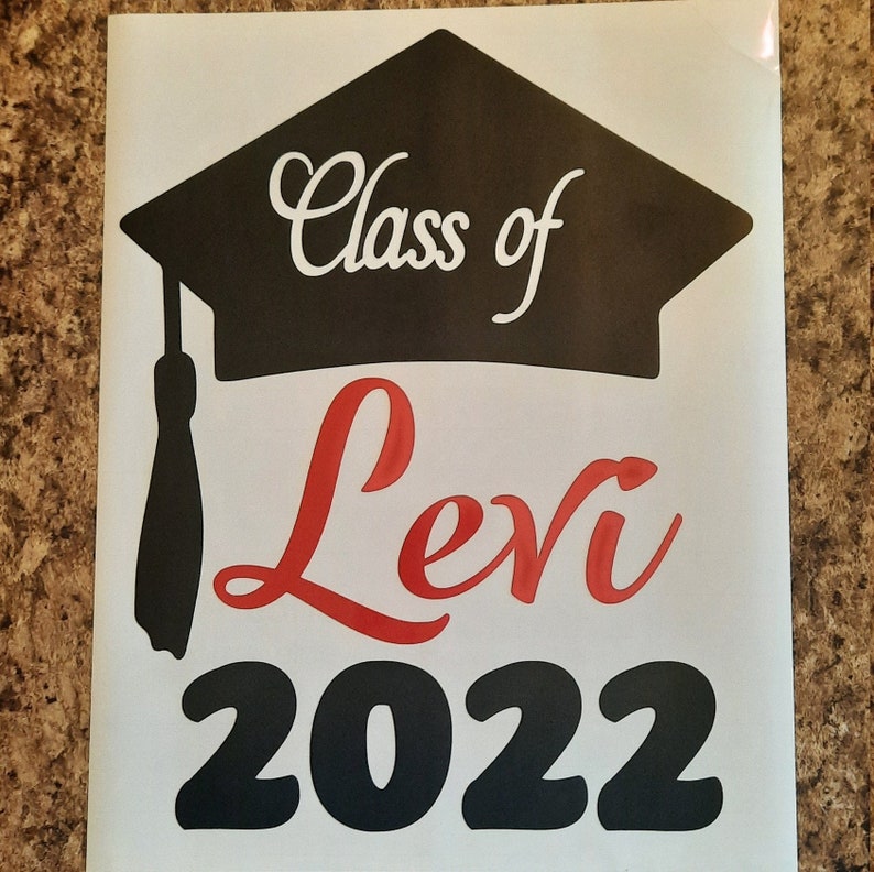Personalized Class Of 2023 Vinyl Decal Etsy
