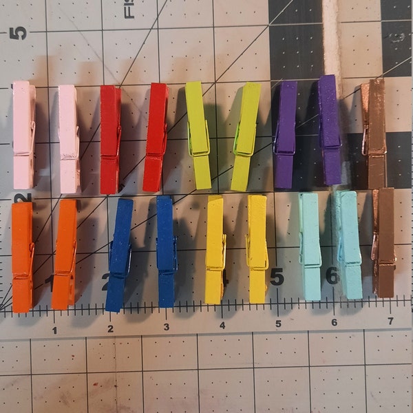Small Painted Clothespins for Birthday board