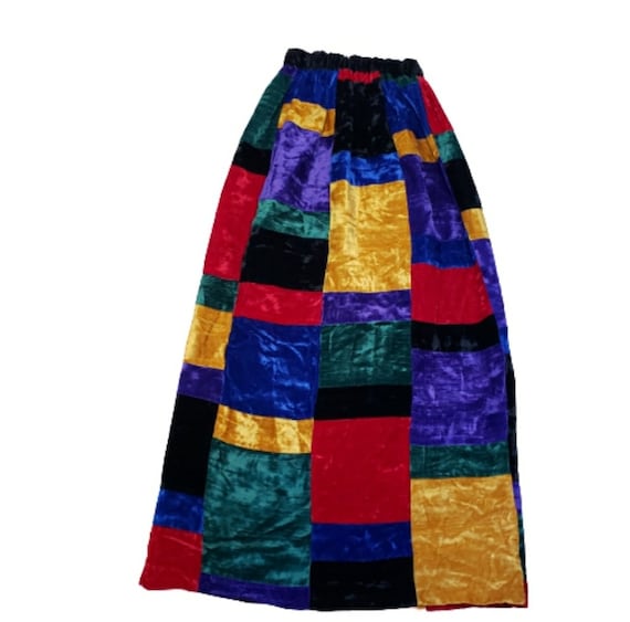 Mr. Hank Vintage Patchwork Velvet Skirt