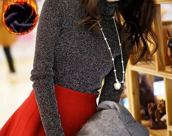 black sparkle turtleneck