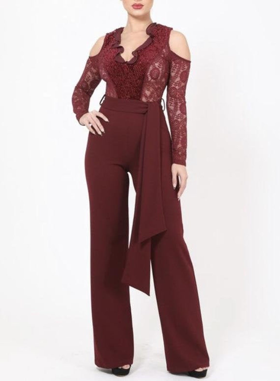 The Semi Revealing Formal Jumpsuit Etsy Canada