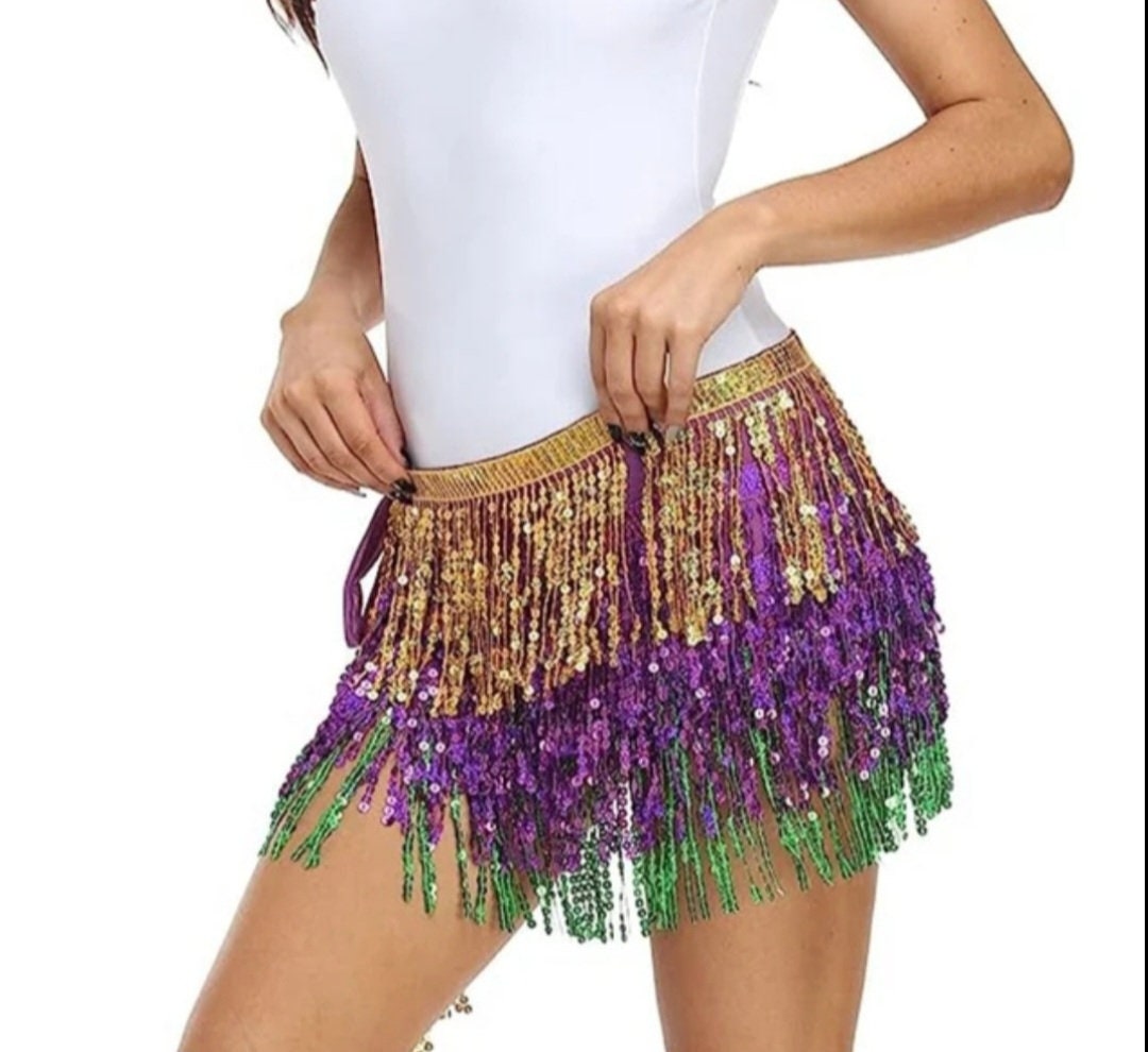 Mardi Gras Tiered Tinsel Fringe Skirt (Each) – Mardi Gras Spot