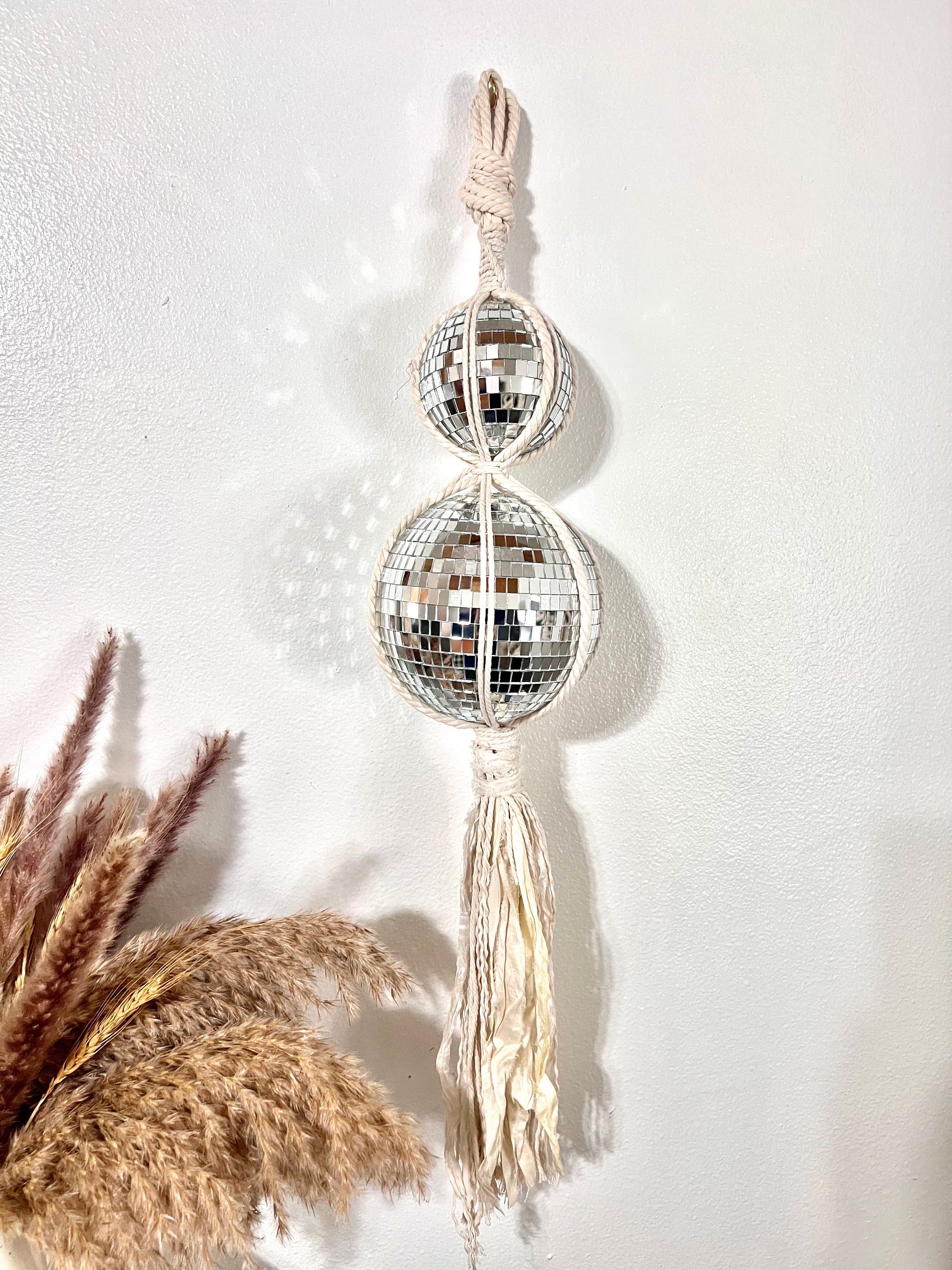 Large Disco Ball Hanger, Mirror Ball Hanging Decoration, Crochet Prism Ball  Hanger Ornament, Outdoor Indoor Party Decor, Best Seller 