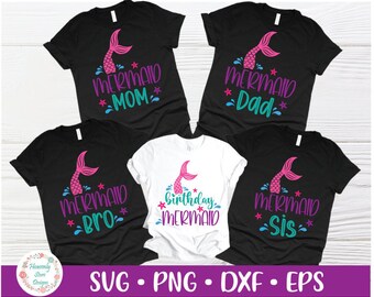 Free Free 281 Mermaid Family Birthday Svg SVG PNG EPS DXF File