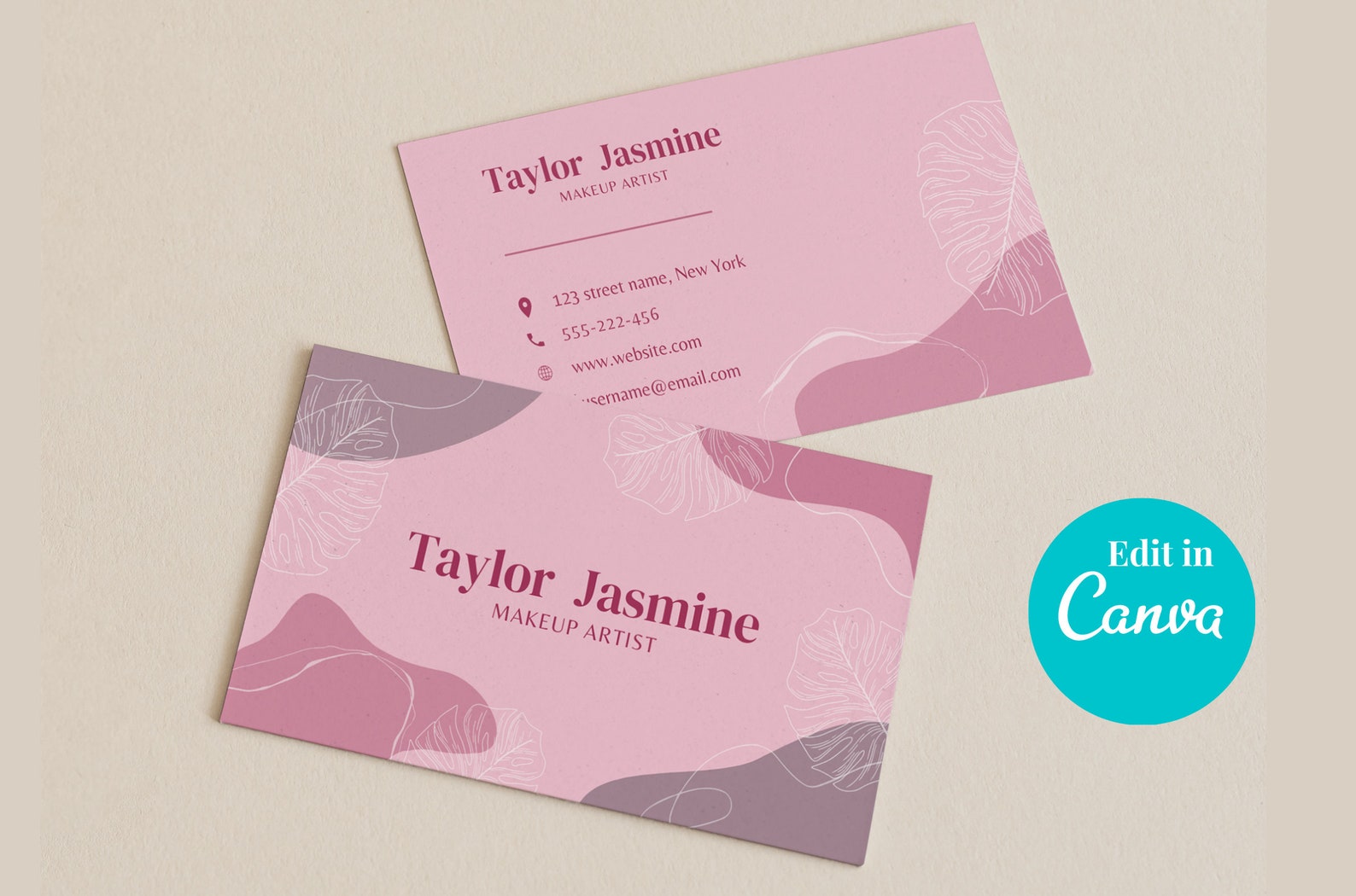 Business Card Template Instant Download Canva Abstract Etsy