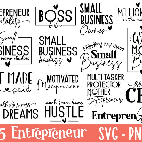 Small Business Svg Bundle Boss Babe Svg Small Business Owner - Etsy