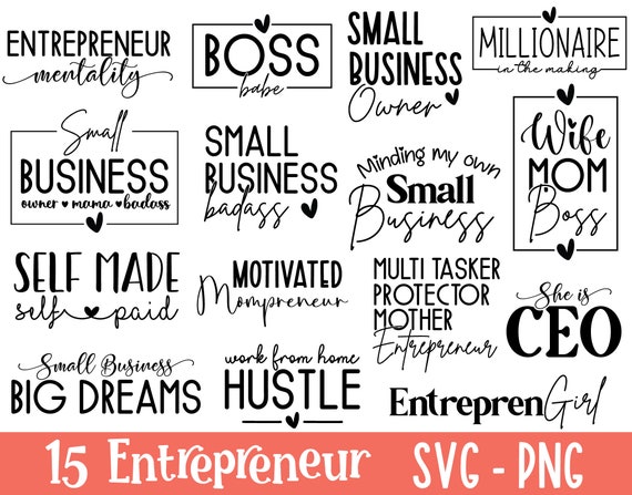 Entrepreneur Svg Bundle Small Business Owner Svg - Etsy