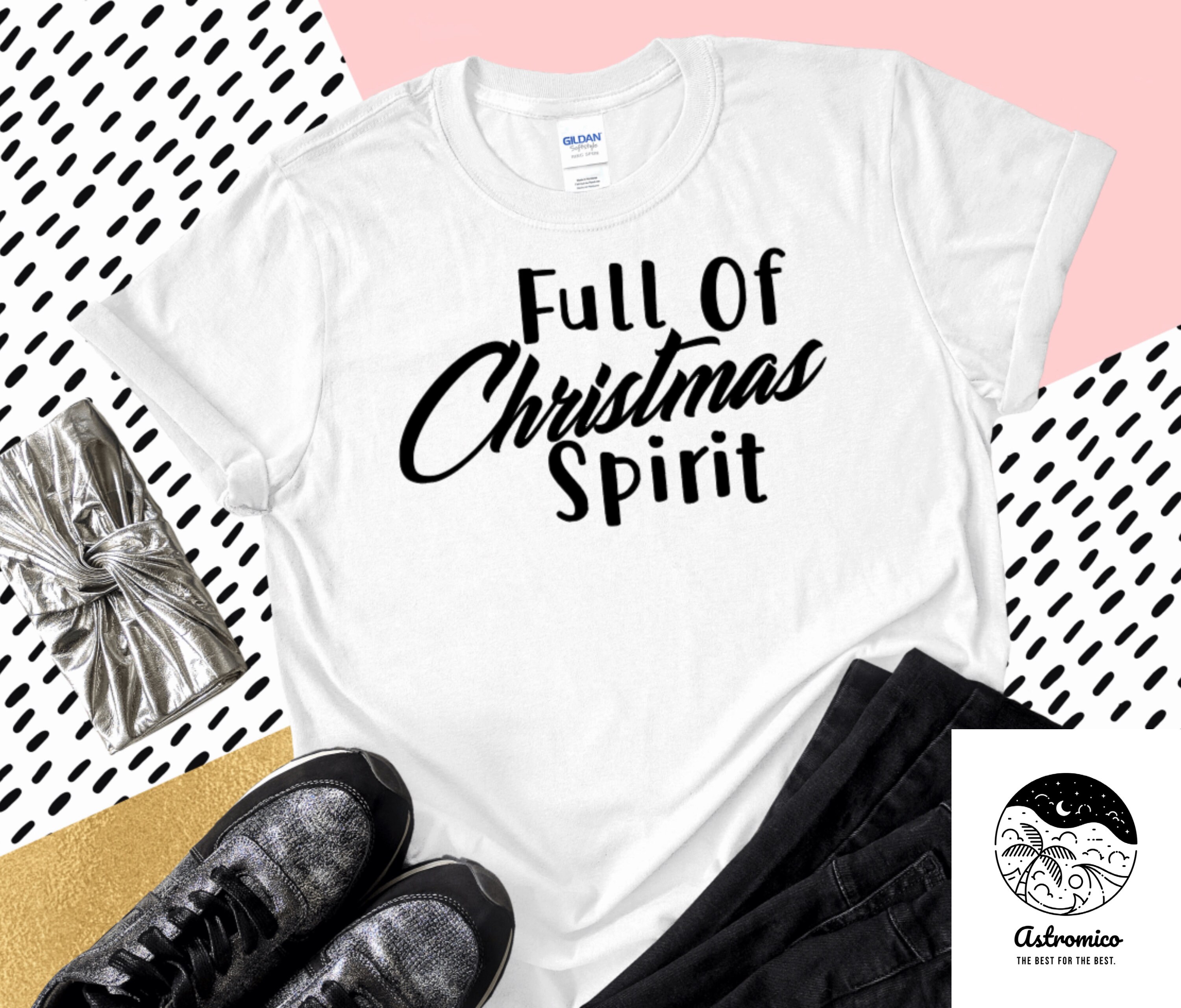 Christmas Spirit Shirt Merry Christmas Shirt Women's  Etsy