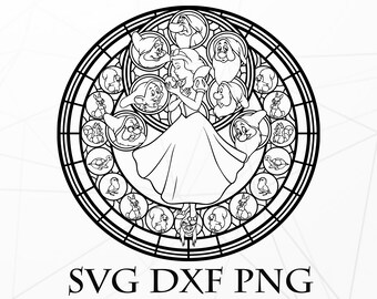 Download Snow White Mandala Svg Etsy