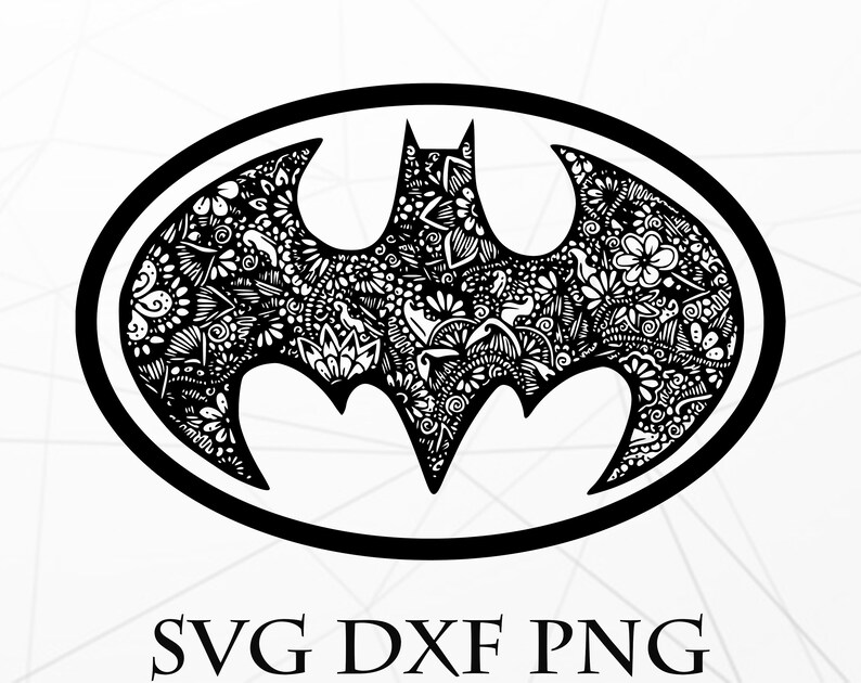 Download Batman mandala svg png dxf Mandala svg png dxf Mandala | Etsy