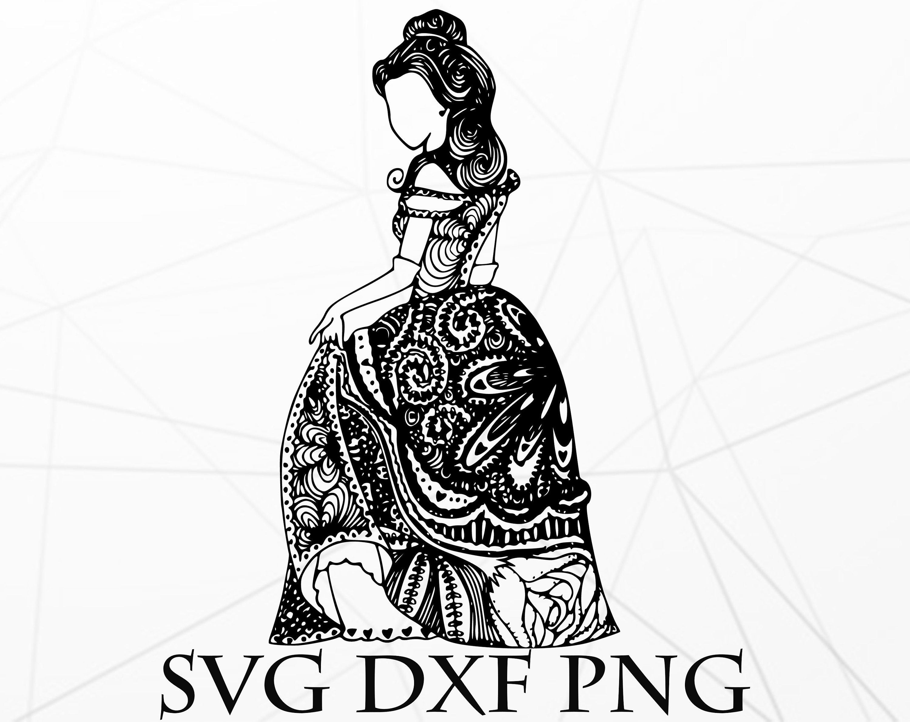 Belle mandala svg png dxf Mandala svg png dxf Mandala | Etsy
