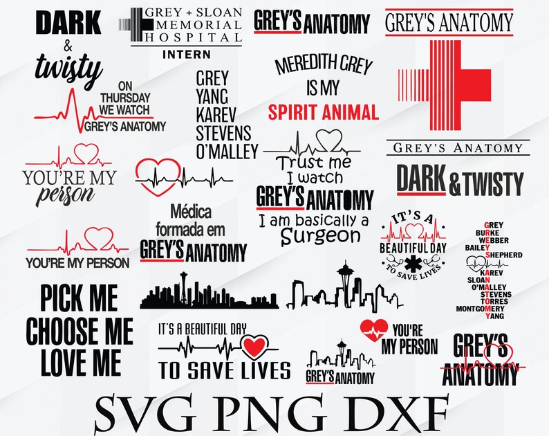 Download Greys anatomy svg png dxf Greys Anatomy bundle svg Greys ...