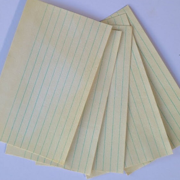 Tea-stained 3x5  or 4 x 6 inch lined index cards/ Aged-looking/ Vintage appearance