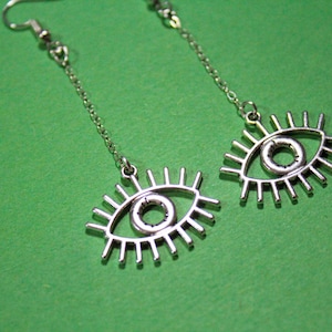 Evil Eye Charm Lightweight Hypoallergenic Earrings