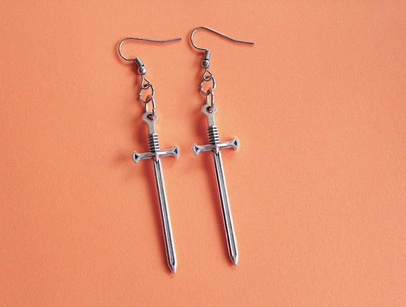 Sword Hypoallergenic Earrings Clip on Earrings Lightweight Etsy