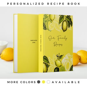 Personalized recipe journal to write your favorite 300+ recipes, custom recipe book, blank cookbook, birthday gift for mom, anniversary gift