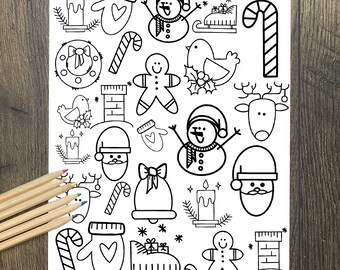 Snowman Coloring Etsy