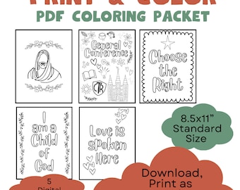 General Conference Coloring pages,5 coloring pages for kids,primary kids coloring pages,LDS conference printable coloring pages for kids.