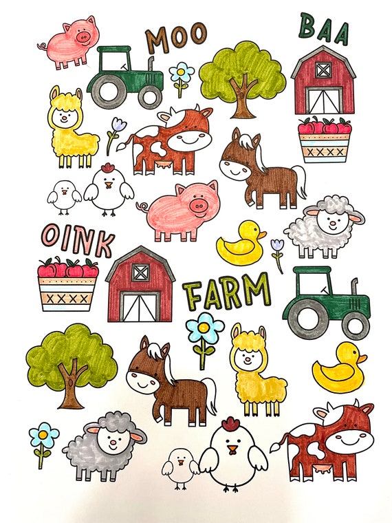10 Adorable Farm Animal Coloring Pages to Delight Your Inner Child
